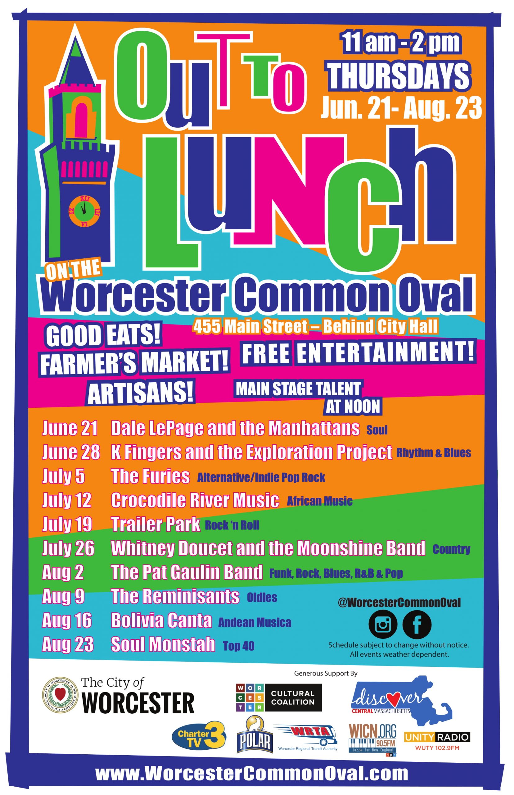 Out To Lunch Summer Concert Series & Farmers Market WCC